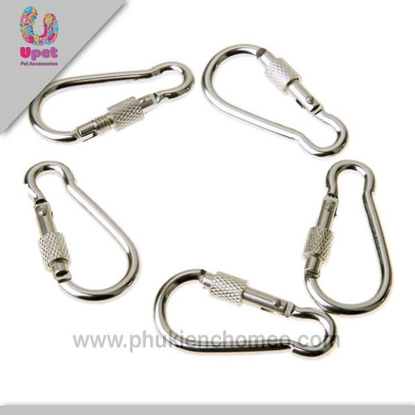 SP1022 - Móc inox dắt chó có khóa size nhỏ 5cm (hanpet 4711871)