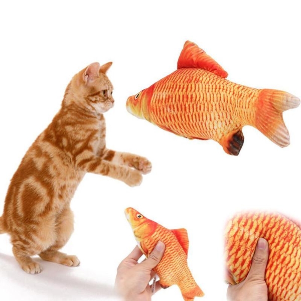 HP - CÁ NHỒI CATNIP đồ chơi cho mèo SIZE S 20cm (nhồi Cỏ mèo khô thành phẩm catnip mèo - cá bạc hà mèo)