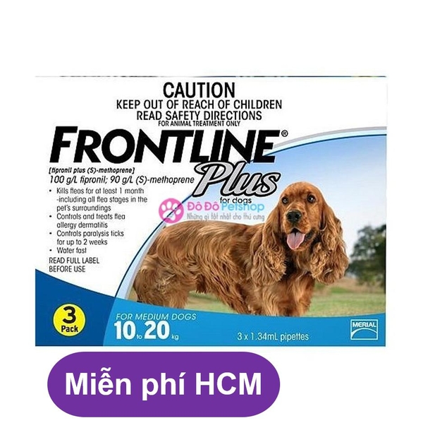 HP>129k -(01 ống) nhỏ gáy trị ve rận FRONTLINE FLUS Nhập từ Pháp (chó lớn 10-20 kg) HP1911003