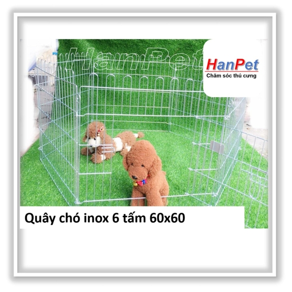 HP-Quây chó sơn tính điện - Hàng rào 6 tấm  60x63 - cũi chó  501-HP10620TC