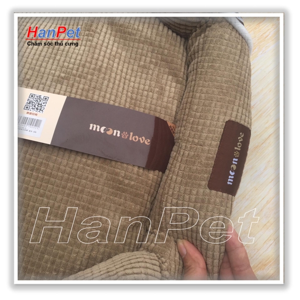 Nệm ngủ hình bát giác, thảm ngủ ấm áp cho thú cưng - ổ chó, ổ mèo size L - kích thước 65x60x19 (hanpet 611b) nệm chó / nhà nệm chó mèo / đệm chó / thảm chó mèo