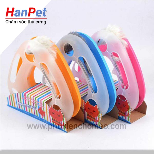 SP788 – Đồ chơi cho mèo -Vòng tròn mèo vờn chuột hình tam giác (hanpet 4711812)