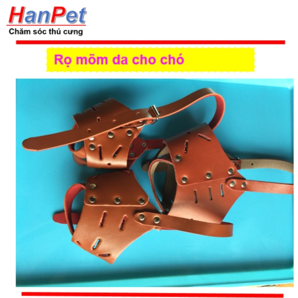1 chiếc Rọ mõm da size đại cho chó lớn 20-30kg (hanpet 375a)