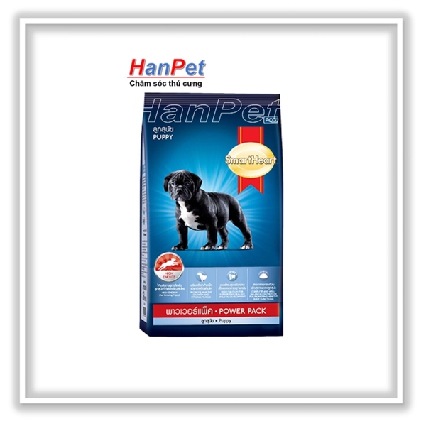 HP-Gói 1 kg-Thức ăn dạng hạt chó con phát triển cơ SMARTHEART POWER PACK PUPPY (hàng xuất xứ thailand)  (hanpet 217c)-HP10323TC