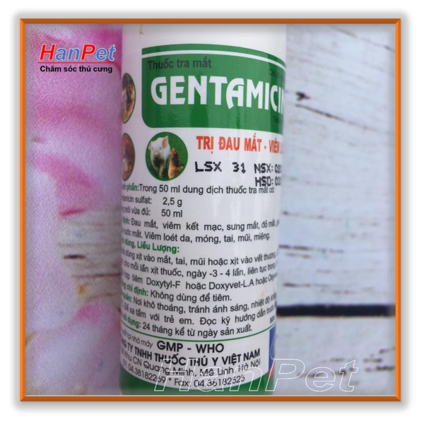 đặc trị đau mắt, Viêm loét mắt chó mèo, dạng xịt 50ml (hanpet 240)