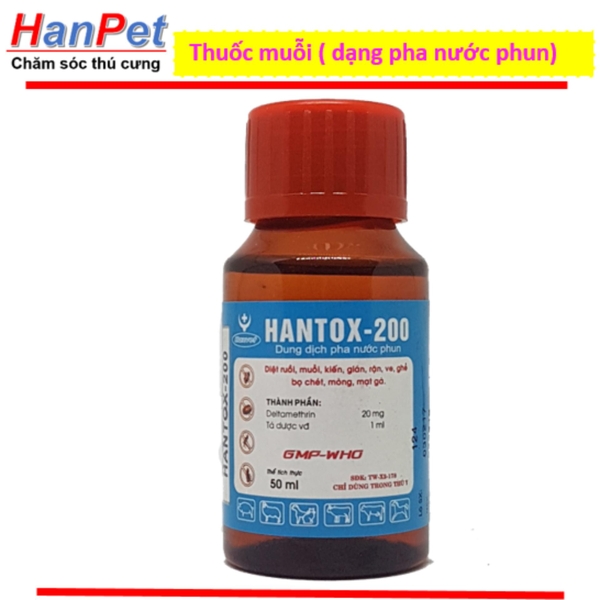 HP-Thuốc muỗi, ruồi, kiến, gián HANTOX 50ml, - dạng pha nước phun - 316-HP10071LV