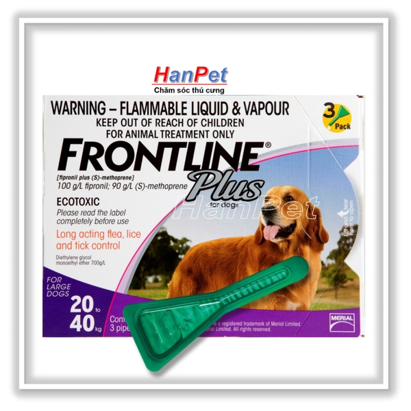 nhỏ gáy trị ve rận FRONTLINE FLUS Nhập từ Pháp (chó lớn 20 - 40kg) hanpet 116