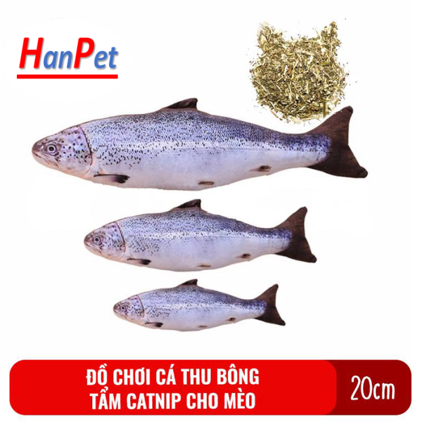 HPKM- Đồ chơi cho mèo Cá biển bông catnip cho mèo Hanpet cỡ nhỏ 20cm