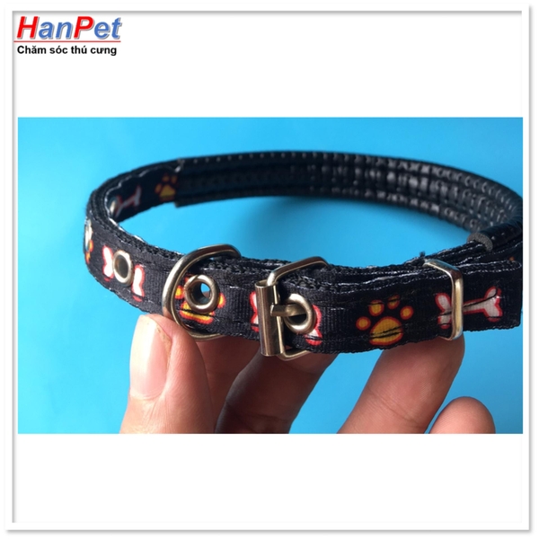Vòng cổ chó, mèo 4-14 kg , kiểu DÂY LƯNG NỮ, loại có đệm cổ (hanpet 333)