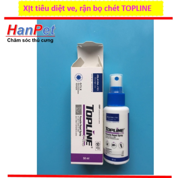 Xịt ve, ghẻ, bọ chét, rận cho mèo TOPLINE (hanpet 398)