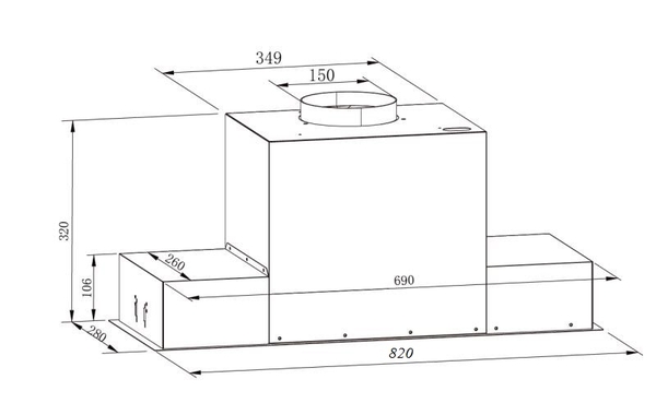 Máy Hút Mùi Âm Tủ KAFF KF-TL70SB New 2021 Home Best