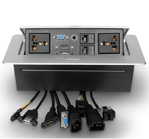 Vỏ hộp ổ điện âm bàn thiết kế gọn gàng