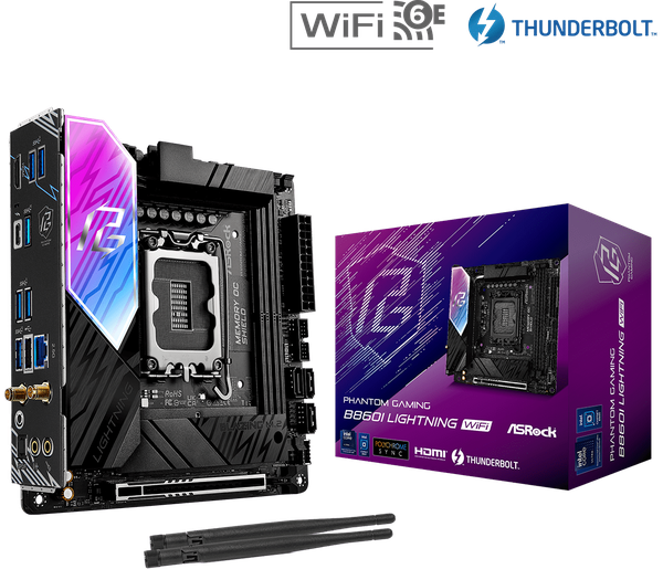 Mainboard Asrock Phantom Gaming B860I Lightning WiFi (DDR5) - Intel ...