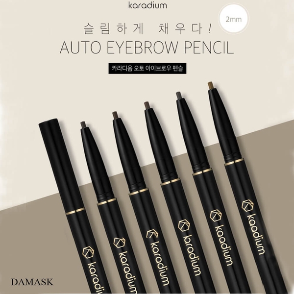 Chì Kẻ Mày Nét Mảnh, Lâu Trôi Karadium Auto Eyebrow Pencil - 1 Black Brown