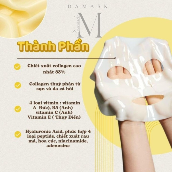 Mặt nạ thạch vàng MediAnswer Vita Collagen Mask 37g hộp 5 miếng