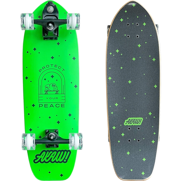AKAW PEACE GLOW IN THE DARK WITH WATERBONE ADAPTER SURFSKATE COMPLETE 9 ...