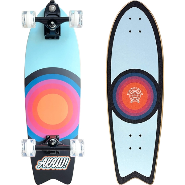 AKAW SUNSHINE WITH WATERBONE ADAPTER SURFSKATE COMPLETE 9.5X30