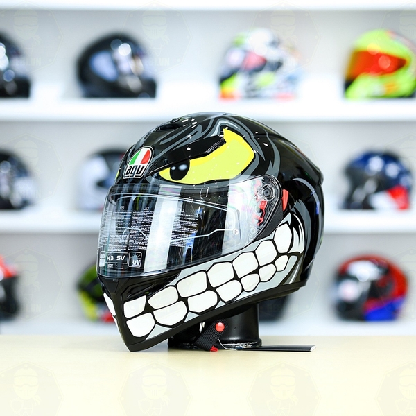 Mũ Fullface AGV K3SV ANGRY BLACK M0075 FREESHIP Hello Biker Mũ Bảo Hiểm Đồ Bảo Hộ Biker Mũ Fullface AGV K3SV ANGRY BLACK M0075 FREESHIP Hello Biker Mũ Bảo Hiểm Đồ Bảo Hộ Biker