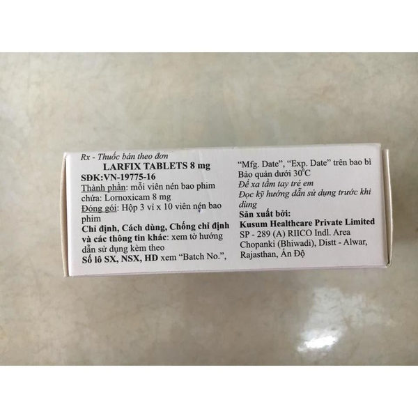 Larfix 8mg/giảm đau - hạ sốt - chống viêm/thuốc tân dược ...