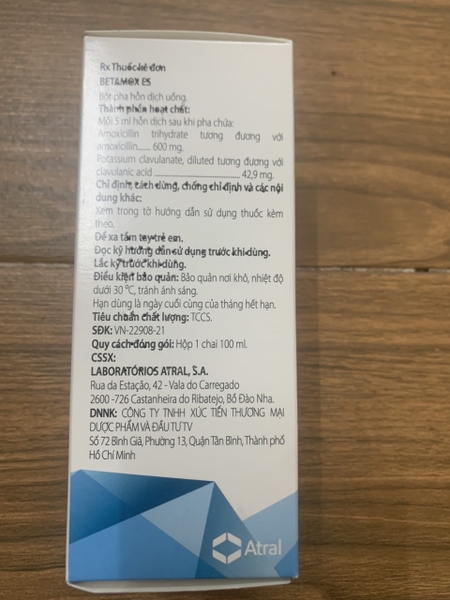 Betamox ES 100ml | nhathuocyentrang