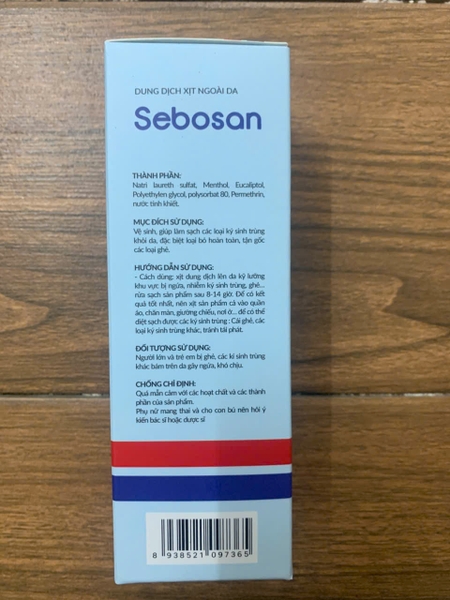 Sebosan xịt 100ml | nhathuocyentrang