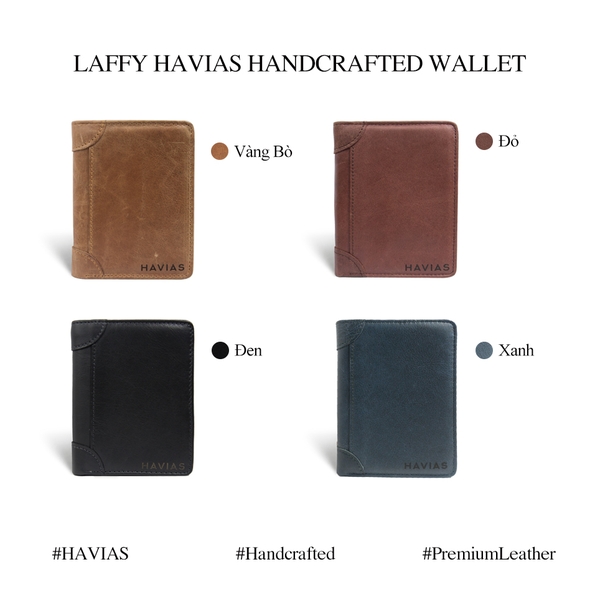 Ví da đứng Laffy Handcrafted Wallet 