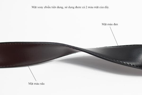 Dây nịt thắt lưng da bò khoá xoay 2 mặt HAVIAS Class8