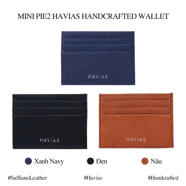 mẫu ví da thật mini card HAVIAS Pie2