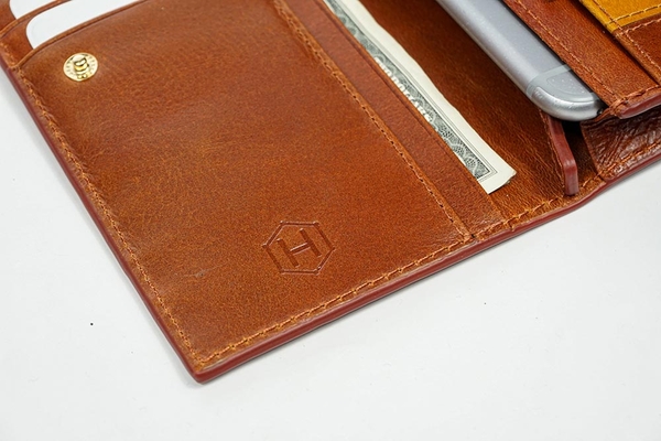 Ví Dài nam nữ  The Heyday2 Mini Long Wallet may thủ công màu nâu