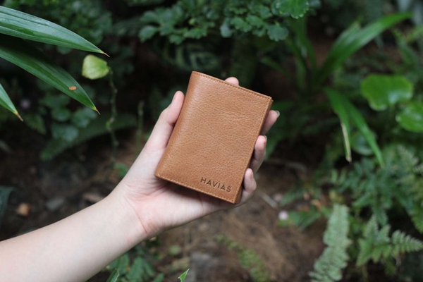 Ví da thật Mini Note Wallet Havias