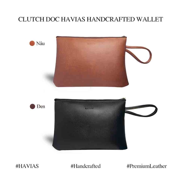 Clutch túi da cầm tay DOC HAVIAS