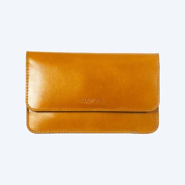 Bóp ví da thật nam nữ HAVIAS Venumi Wallet Yellow Brown