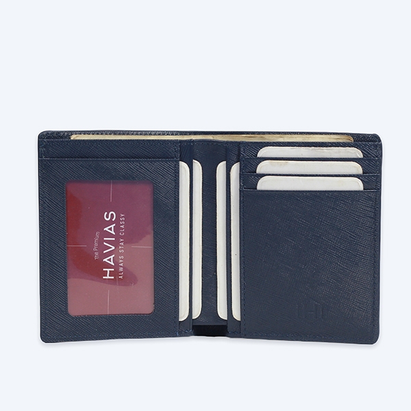 Bóp ví da thật nam nữ HAVIAS Ví đứng Cosver2 HAVIAS Handcrafted Wallet Xanh