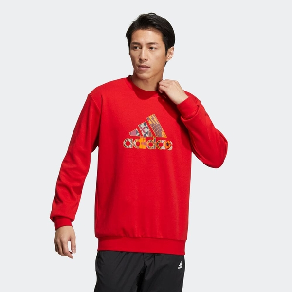 Áo Adidas Nam Chính Hãng - CNY Badge of Sport Graphic Crewneck Sweatshirt - Đỏ | JapanSport HI3289