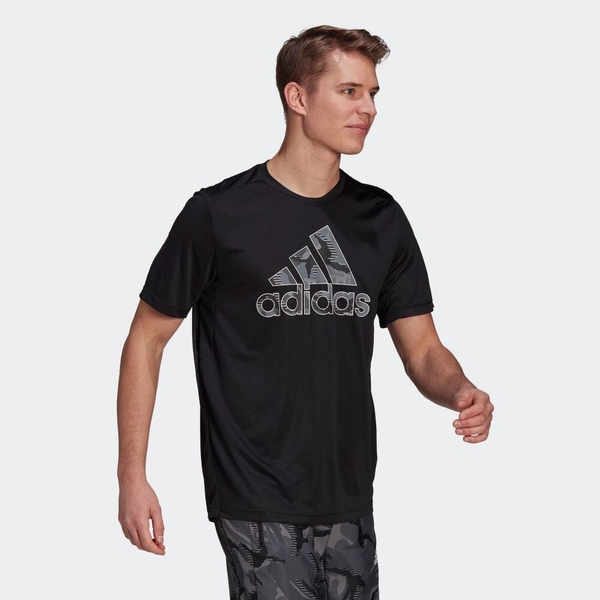 ?o Ph�ng Adidas Nam Ch?nh H?ng - DESIGNED 2 MOVE CAMOUFLAGE GRAPHIC  AEROREADY TEE - ?en | JapanSport GP2659