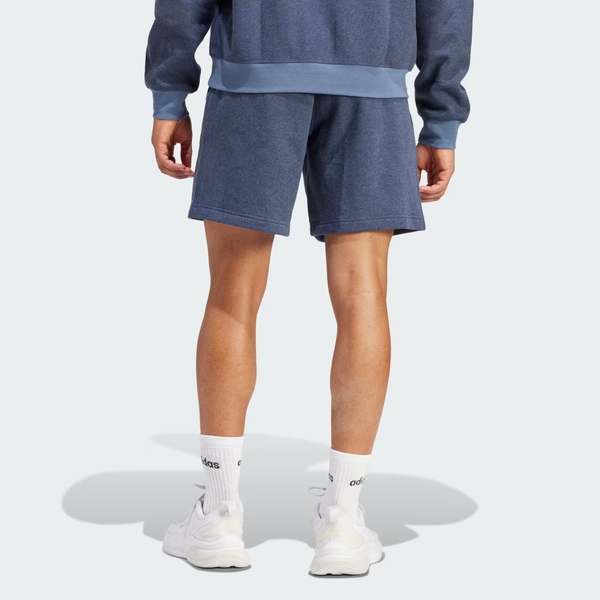 Quần Short Adidas Chính Hãng - Blue Seasonal Essentials Mélange Shorts ...