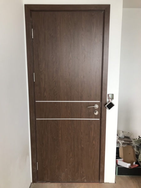 cửa gỗ chịu nước mẫu chỉ nhôm
