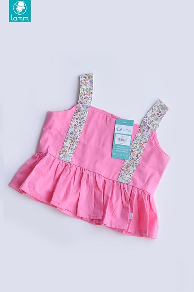 Áo hai dây bản 3cm đuôi cá hồng nhạt	TOP2HN