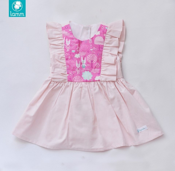 Váy thô bèo vai thỏ hồng BUNNIE