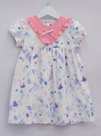 Váy thô V ngực vệt sơn Vkolor