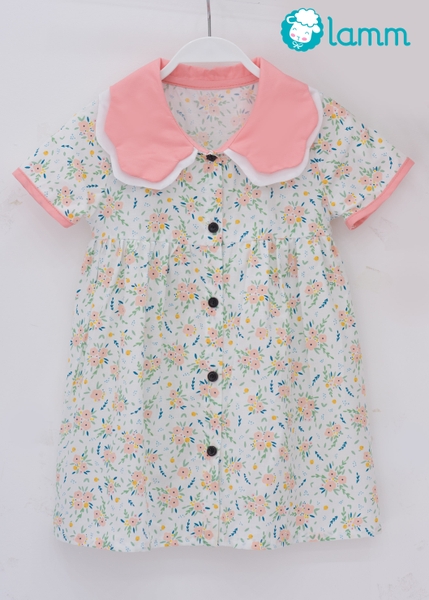 Váy thô cổ mây hoa cam CLOUDFLO