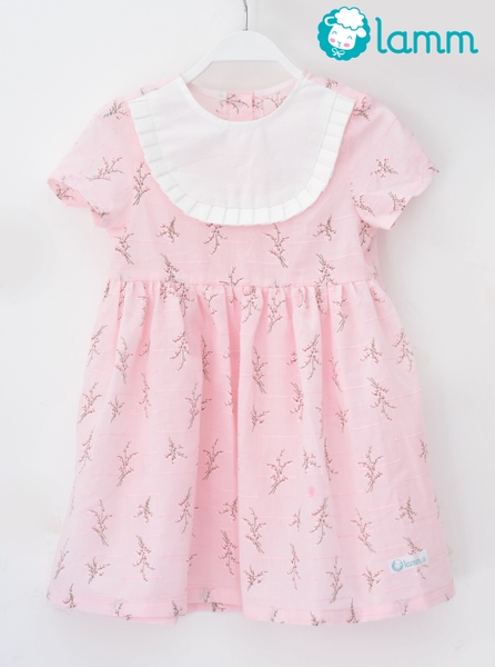 Váy thô yếm bán nguyệt nền chùm hoa - LITY