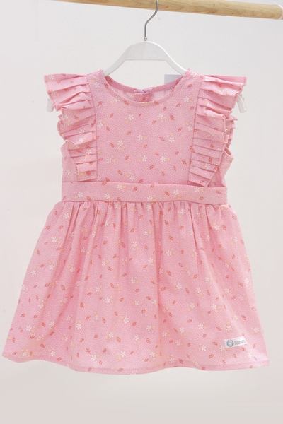 Váy thô tay xếp ly hoa hồng COSMO