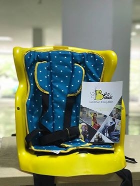 Ghế ngồi xe máy cho bé x2 - Lắp phía sau