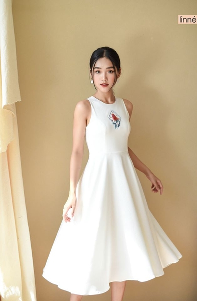 Váy đũi trắng thêu nàng tiên cá LIMERMAID