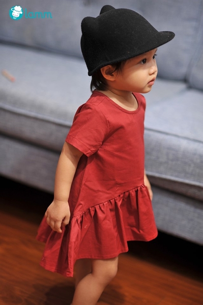 Váy thô tay ngắn đuôi cá đỏ ADO