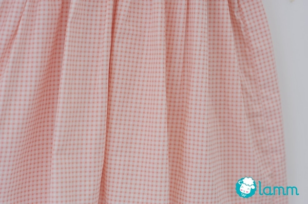 Váy thô tay phối voan kẻ caro CAROVOAN