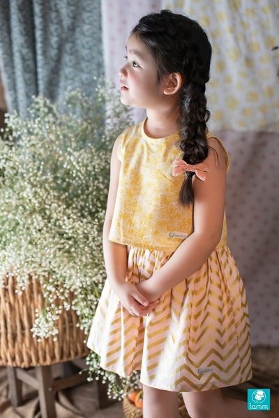 Chân váy phồng  thô Mỹ zigzag hồng CVzigH