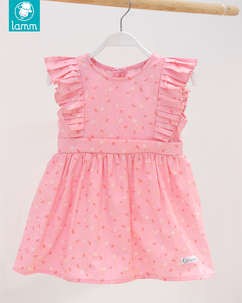 Váy thô tay xếp ly hoa hồng COSMO