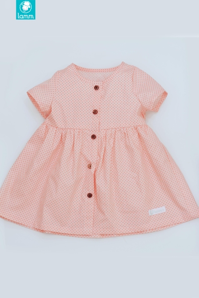 Váy thô Mỹ cúc trước chấm bi hồng CPINK